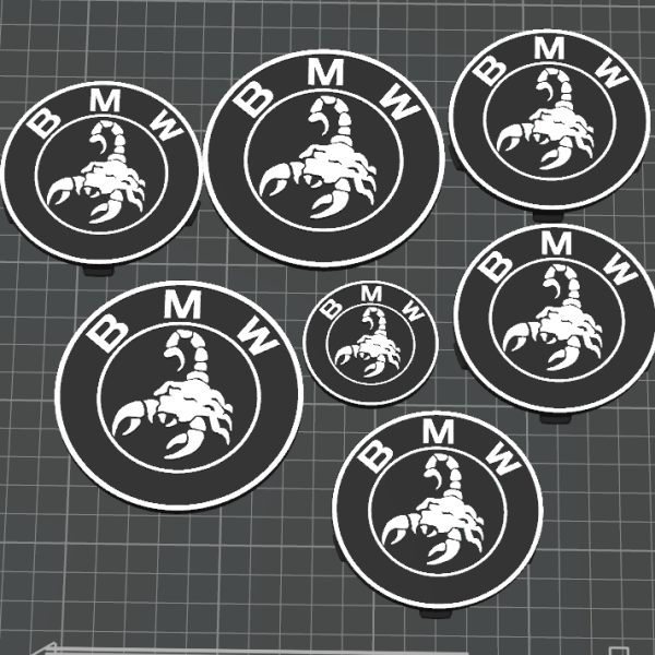 Sigle/embleme BMW  Model Scorpion (Capota/portbagaj/jante/roti/volan)
