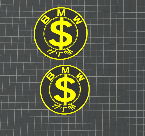 Sigle/embleme BMW  Model ATM dolar  (Capota/portbagaj/jante/roti/volan)