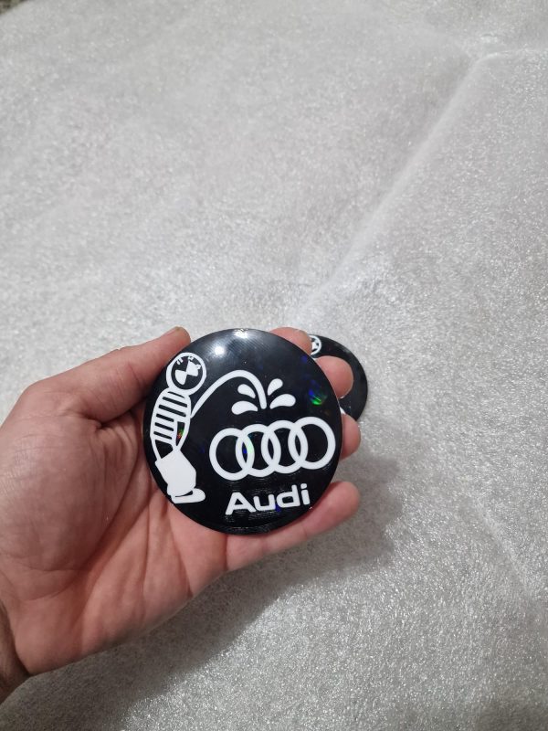 Sigle/embleme BMW  set 2 buc (Față/Spate) Amuzant Bmw vs audi - imagine 2