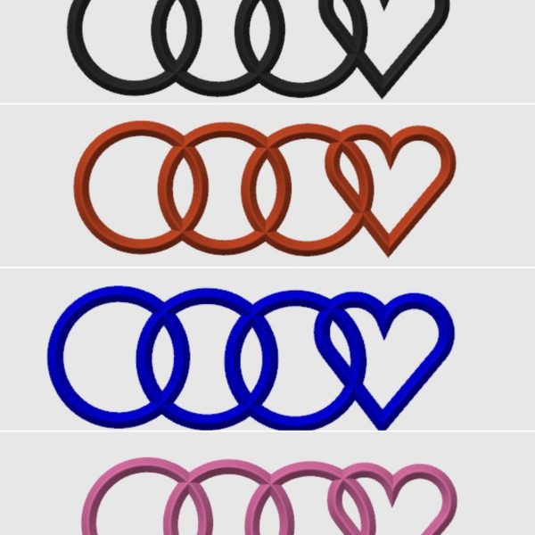 Siglă  Audi Inima #love Spate