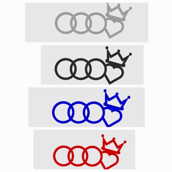 Siglă  Audi Inima rege king Spate
