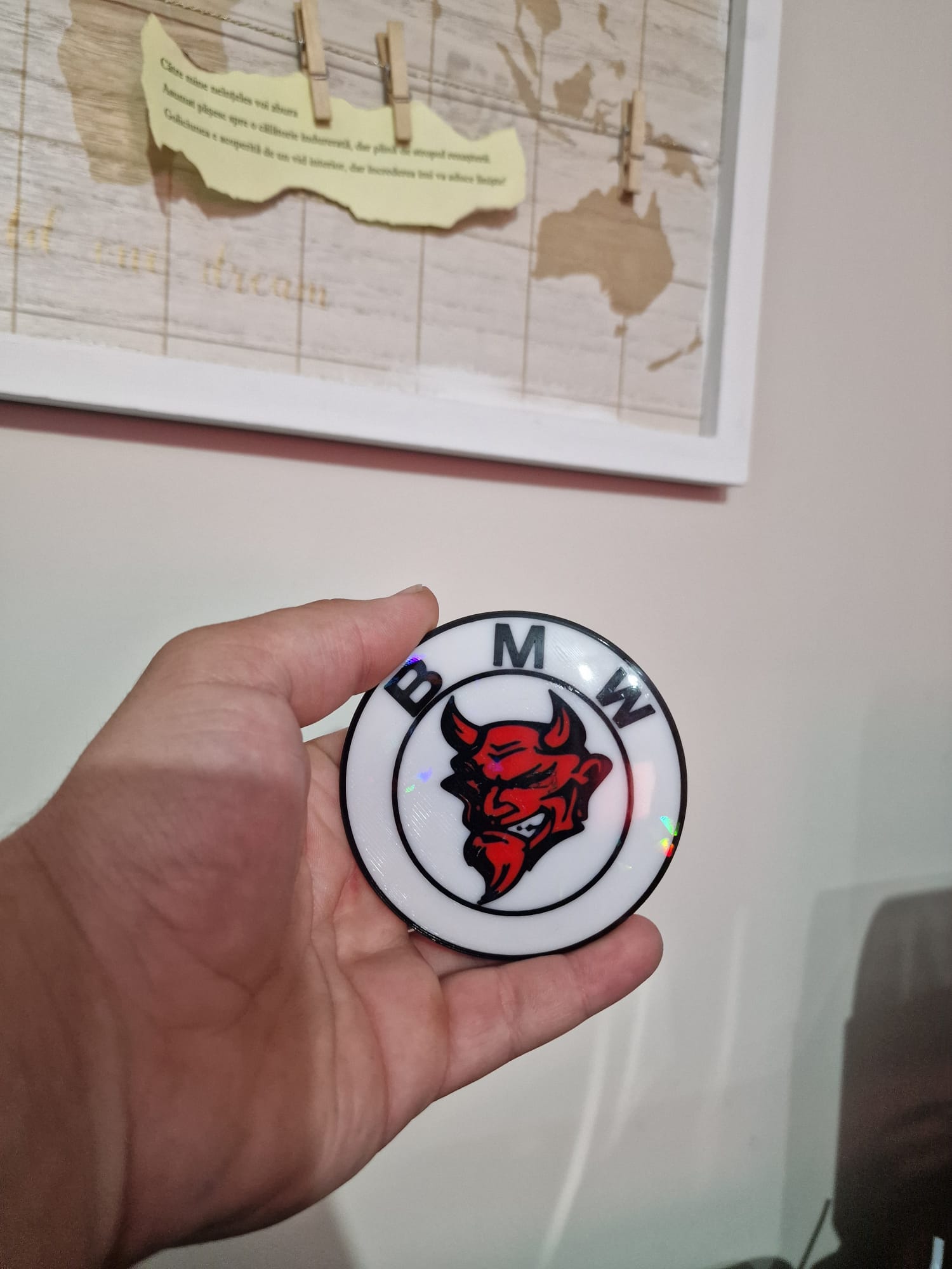 Sigle/embleme BMW  Model Demon   (Capota/portbagaj/jante/roti/volan) - imagine 3