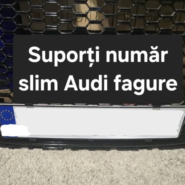 Suporți număr slim pentru grilele tip fagure (față) Audi S-line style