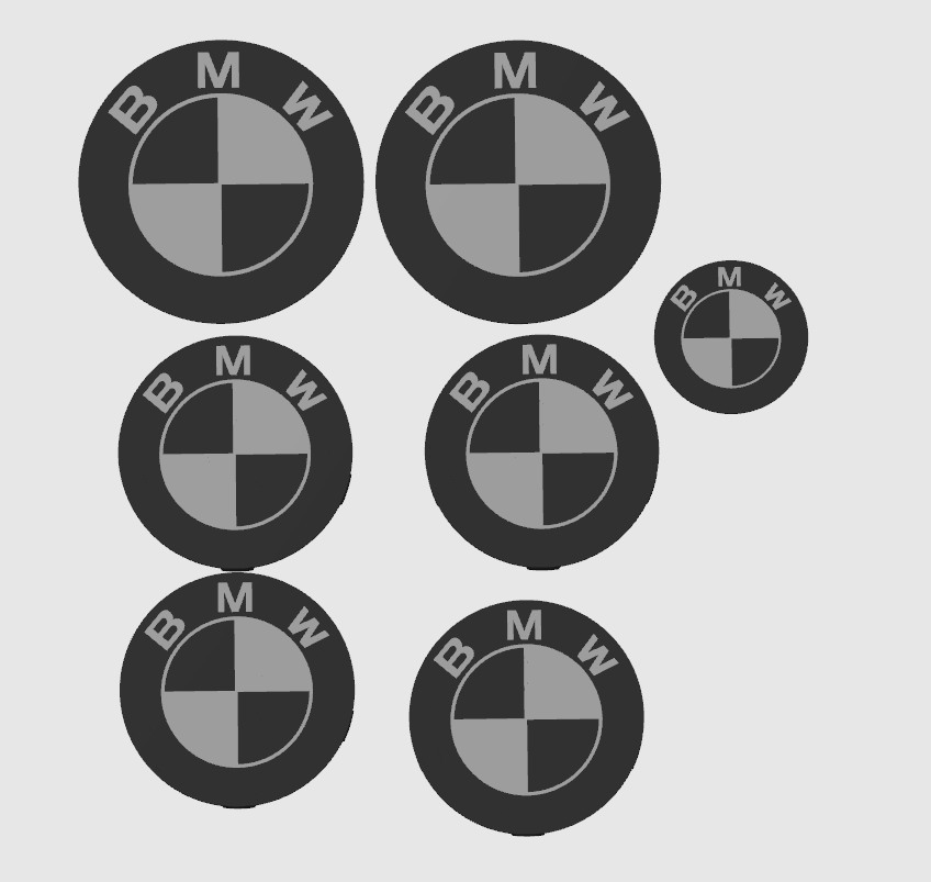 Sigle/embleme BMW  Model GREY RABBIT  (gri ) (Capota/portbagaj/jante/roti/volan) - imagine 7