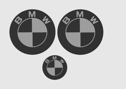 Sigle/embleme BMW  Model GREY RABBIT  (gri ) (Capota/portbagaj/jante/roti/volan) - imagine 5