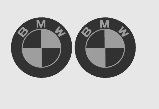 Sigle/embleme BMW  Model GREY RABBIT  (gri ) (Capota/portbagaj/jante/roti/volan) - imagine 6
