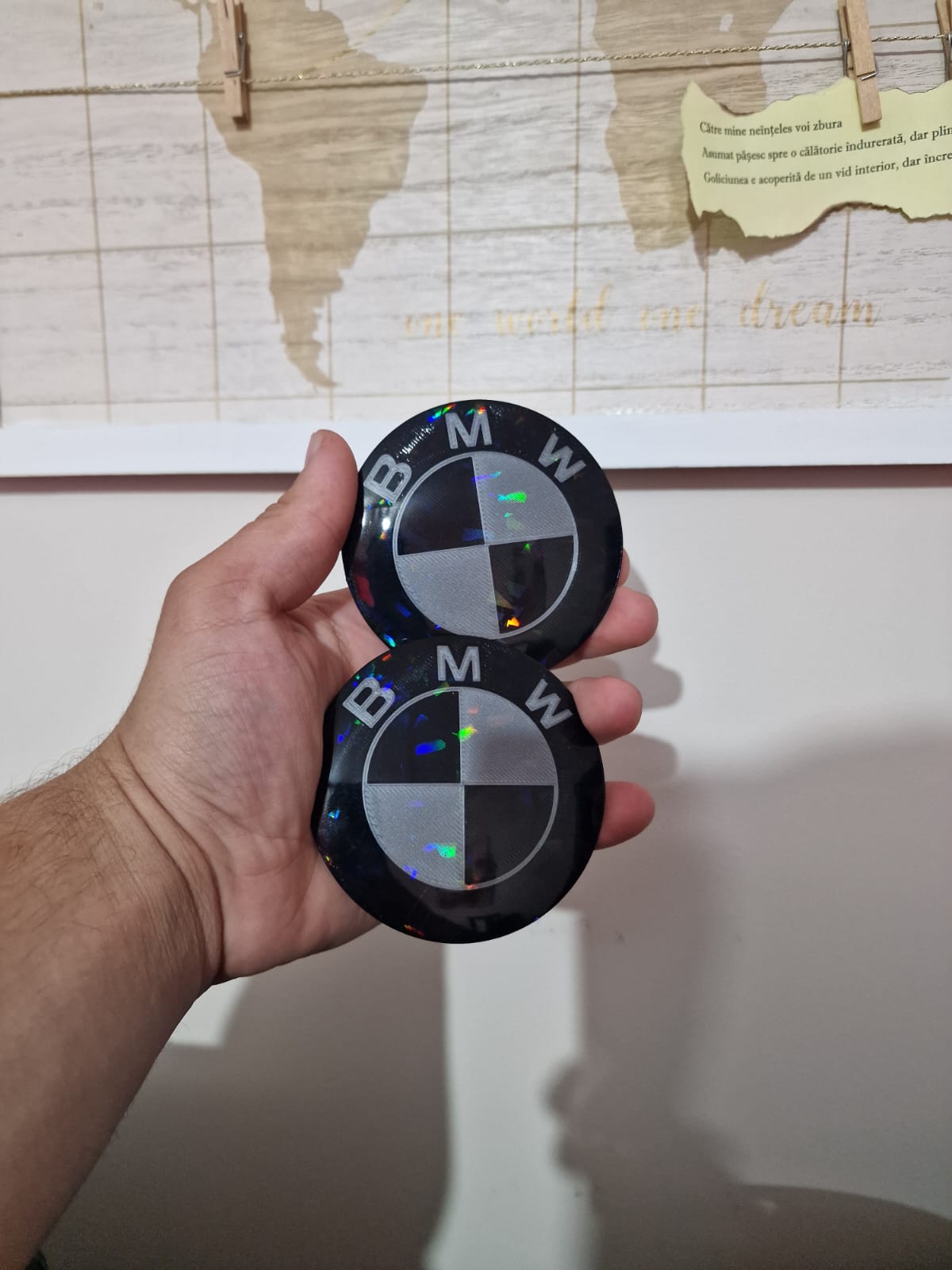 Sigle/embleme BMW  Model GREY RABBIT  (gri ) (Capota/portbagaj/jante/roti/volan)