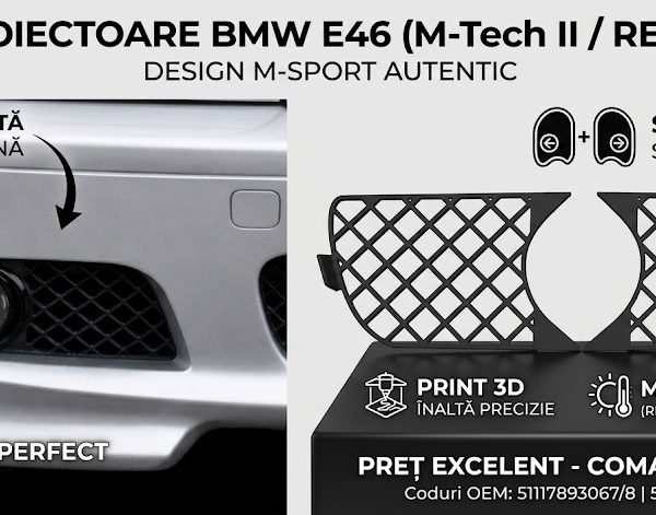 Set Grile / Rame Proiectoare BMW E46 Bara M-Tech 2  M3