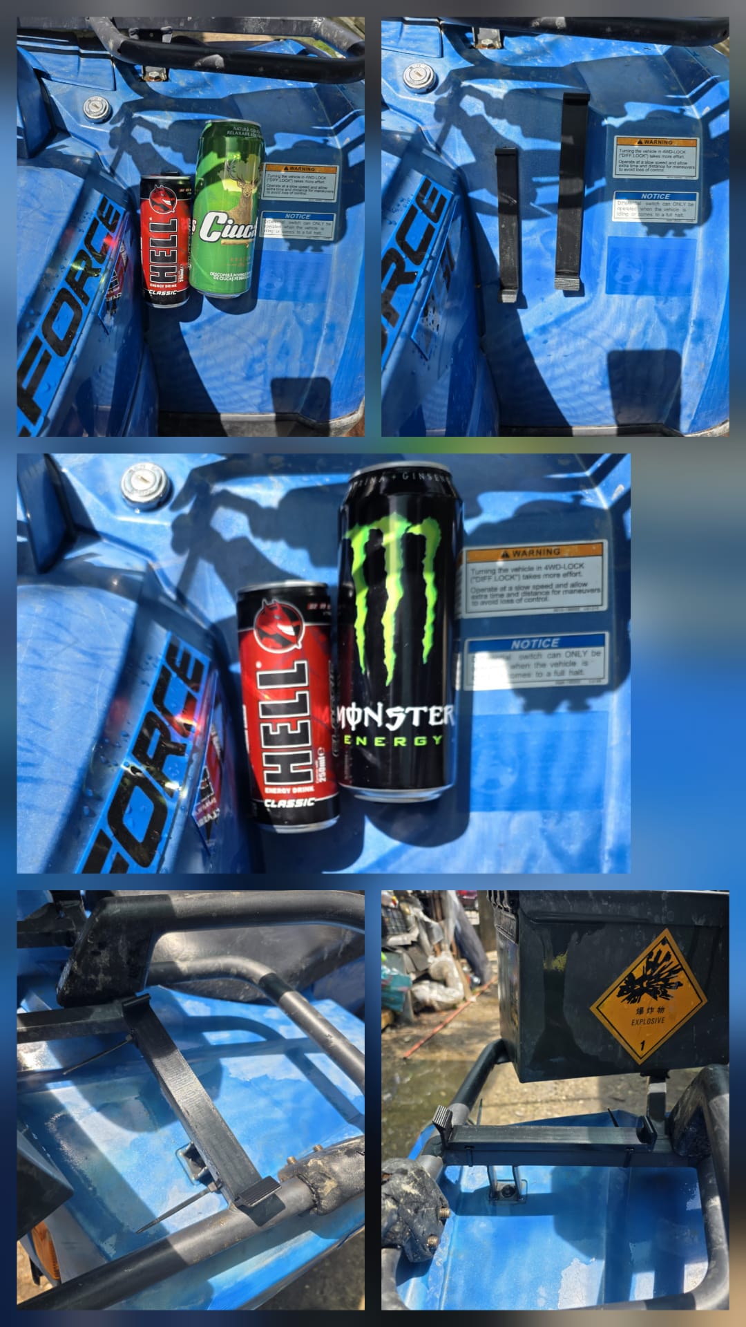 Suport Universal pentru Doze/doza (250ml/500ml) – Montare Rapidă, Fixare Extremă atv/moto