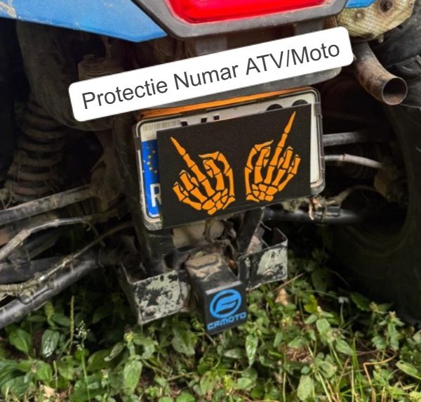 Protectie/Capac numar imatriculare  ATV,UTV, MOTO Rezistent la Nămol și Apă