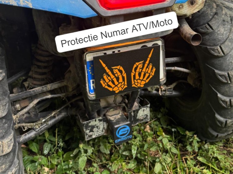 Protectie/Capac numar imatriculare ATV,UTV, MOTO Rezistent la Nămol și Apă