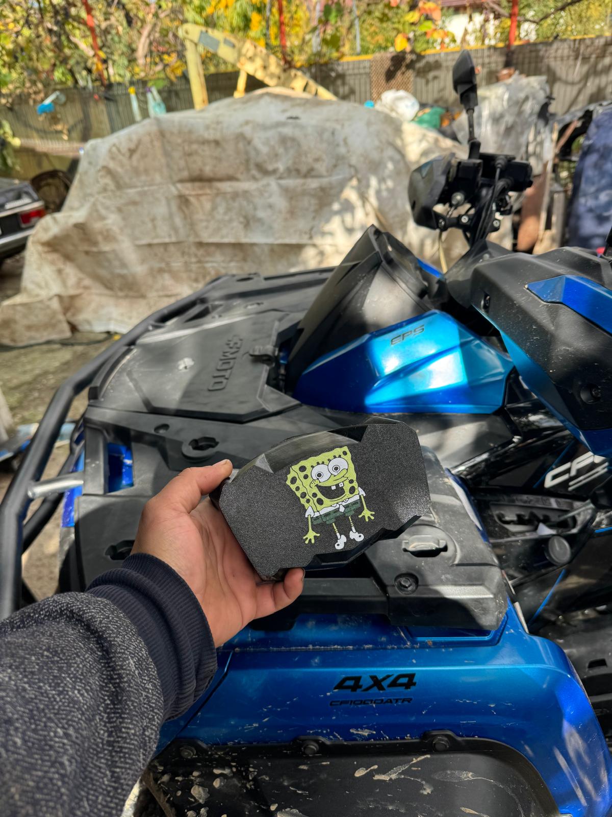 Capac Ghidon / Coarne Personalizat – ATV CFMOTO linhai (450 / 520 / 625 / 850 / 1000) model SpongeBob - imagine 4