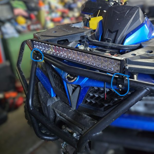 Set 2 Suporturi / Prinderi pentru Led Bar și Proiectoare – CFMOTO ATV  (850 / 1000, Gen 2019-2023)