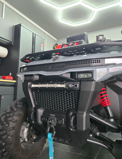 Grilă de Protecție Radiator / Mască Tip Făurele (Honeycomb) – CFMOTO C4 / C5 - imagine 3
