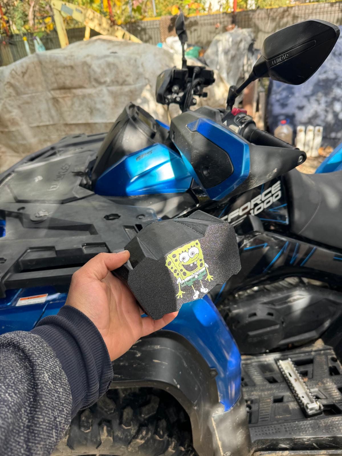 Capac Ghidon / Coarne Personalizat – ATV CFMOTO linhai (450 / 520 / 625 / 850 / 1000) model SpongeBob - imagine 7
